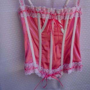 Satin and Lace Bustier Top